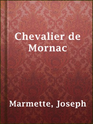 cover image of Chevalier de Mornac